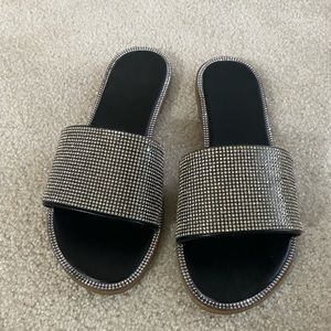 Rhinestone flat slides